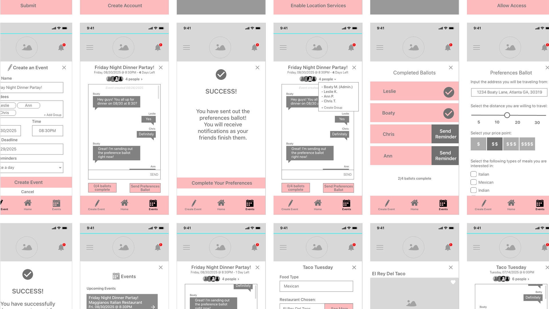 Wireframes