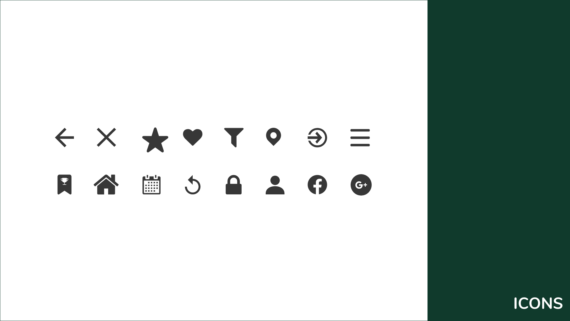 Style Guide Icons